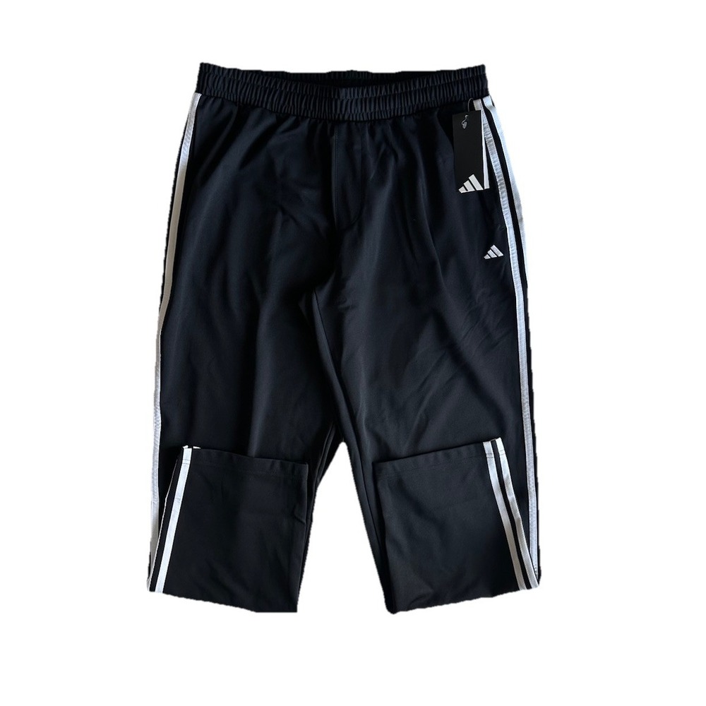 Adidas Golf Track Pants Woven Black Sweatpants 3 Stripe Mens Size Large ADVR0957 - Picture 2 of 7